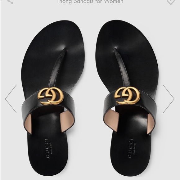 Gucci Shoes - Authentic Gucci double G thong sandals